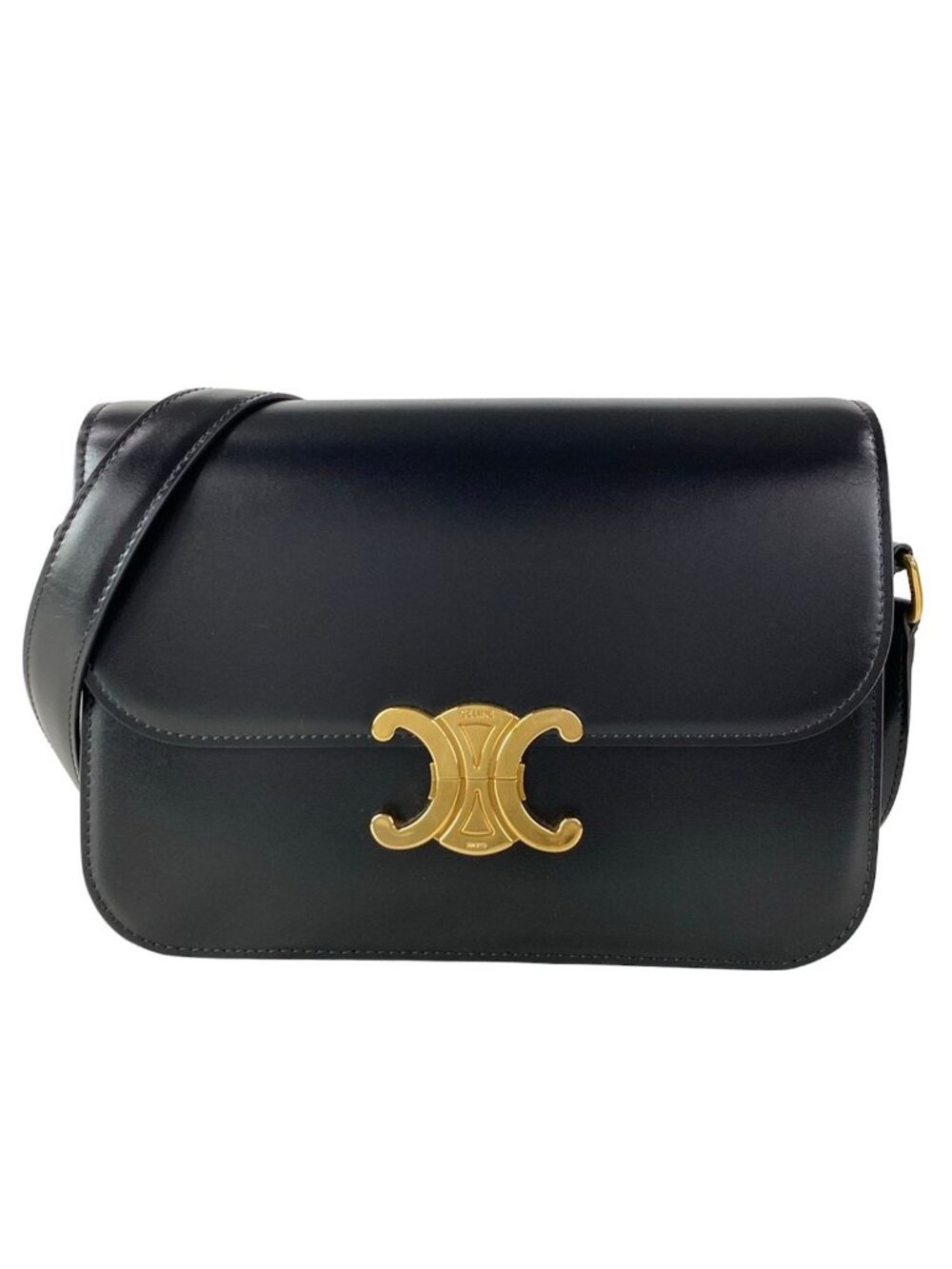 Celine Shoulder Bag Classic Triomphe Medium Black